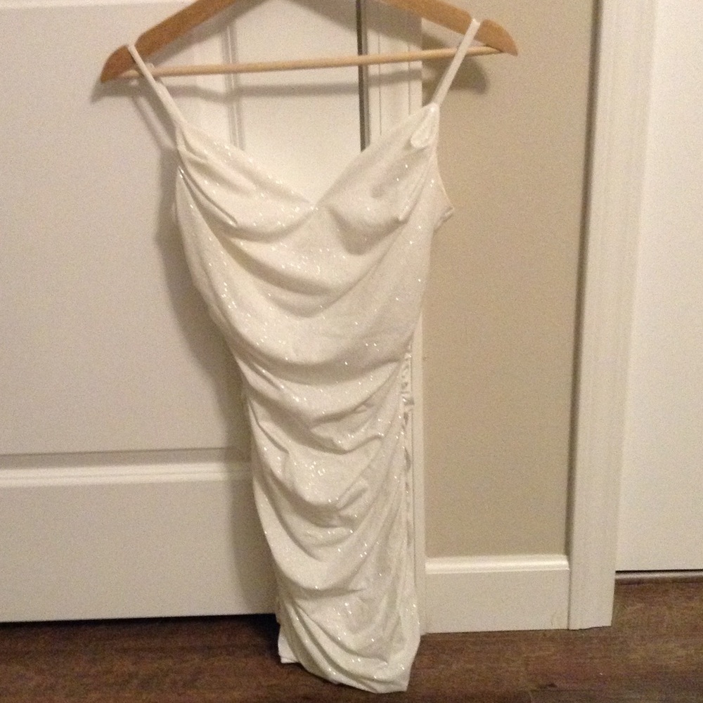 White sparkly dress